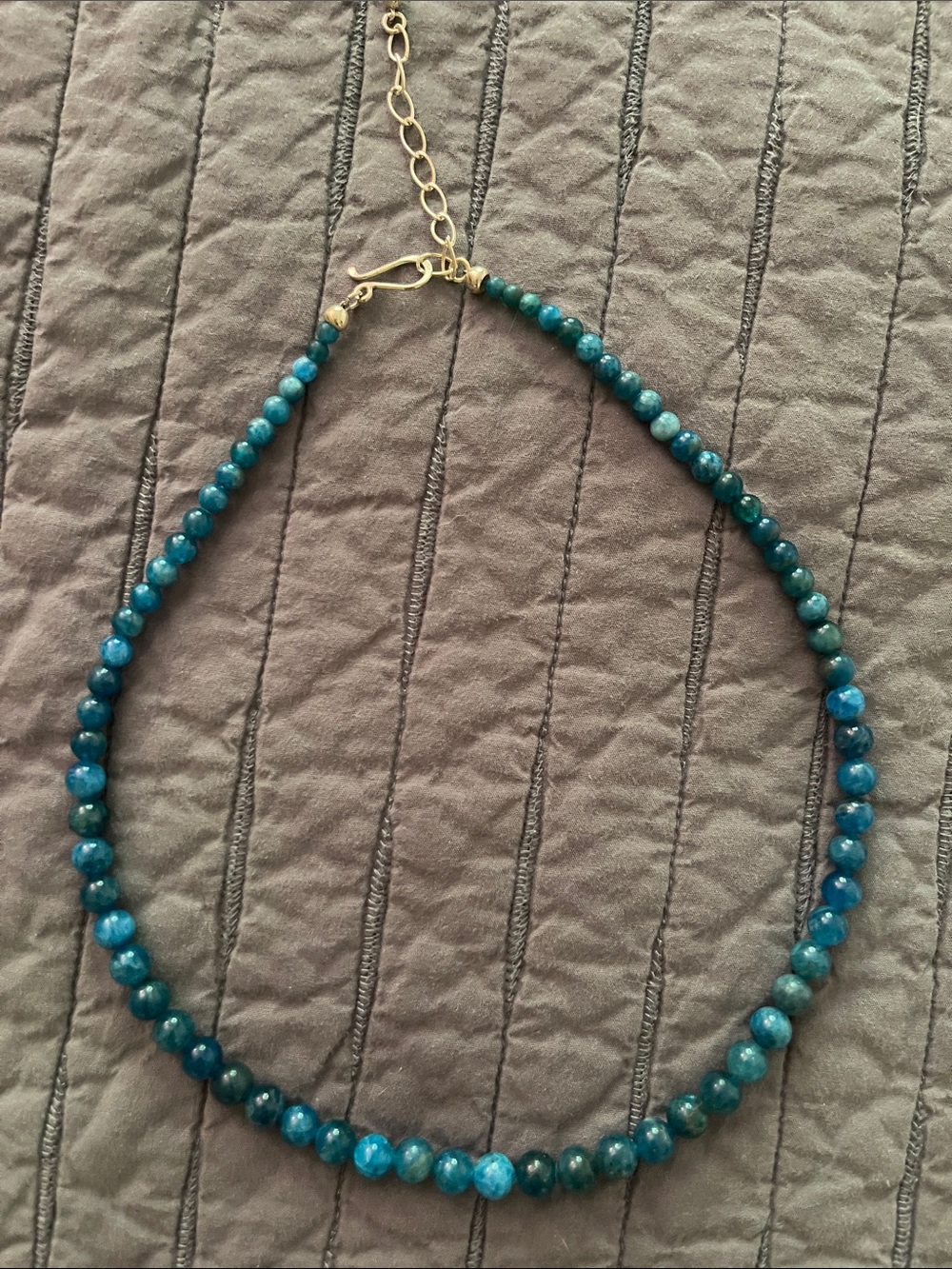 Jay King Madagascar Blue Apatite beaded  necklace